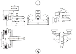 Смеситель для ванны с душем Bravat Alfa F6120178CP-01 хром