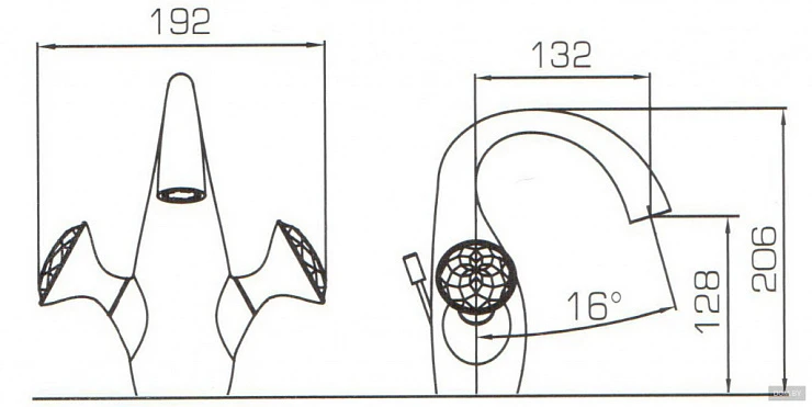 Смеситель для раковины Bravat Swan F14287G-ENG золото