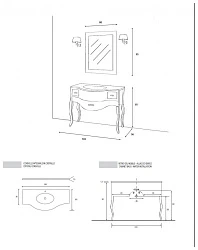 Тумба под раковину Cezares LD/02C.04 Decorato