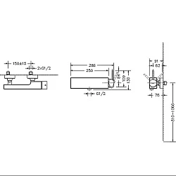 Смеситель для ванны с душем Bravat FIT F6135188CP-B-RUS хром