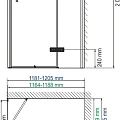 Душевой уголок Wasserkraft Aller 120x80см 10H06RBLACK профиль хром/черный, стекло прозрачное
