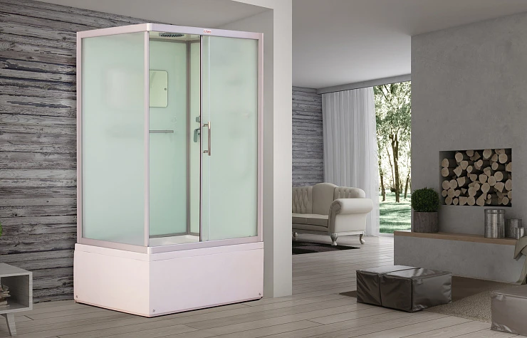 Душевая кабина ESBANO Elegancia 120х90см ESKB129CKRBR профиль хром