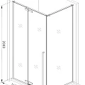 Душевой уголок Aquanet Ideal 120x90см AE-AXC92MB-S-C профиль хром, стекло прозрачное