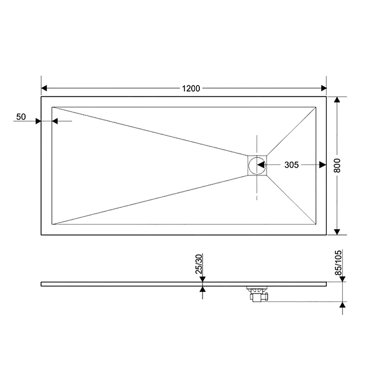 Душевой поддон RGW Stone Tray 80x120см 16152812-01 белый