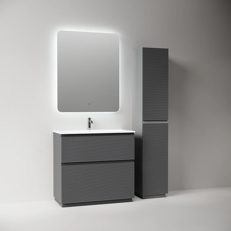 Тумба под раковину Sancos Folk Floor 90 FL90FGS напольная, Grey soft