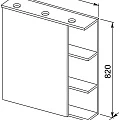 Зеркало-шкаф Aquanet Лаконика 85 157600 белый