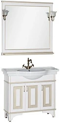 Мебель для ванной Aquanet Валенса 100 белый краколет/золото