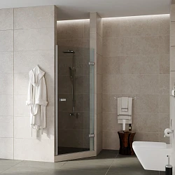 Душевая дверь в нишу GuteWetter Trend Door 79x200 GK-861G135 профиль хром, стекло прозрачное