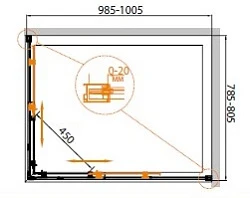 Душевой уголок Cezares Relax 100x80см RELAX-AH-2-100/80-C-Bi профиль белый, стекло прозрачное