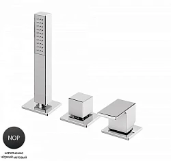 Смеситель на борт ванны Cezares Porta PORTA-BVDM3-NOP черный матовый