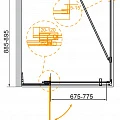 Душевой уголок Cezares Slider 110x89,5см SLIDER-AH-1-90-100/110-C-NERO черный, стекло прозрачное