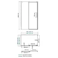 Душевой уголок Wasserkraft Alme 120x100см 15R10 профиль хром, стекло прозрачное