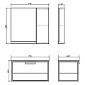 Тумба с раковиной Comforty Бонн 75 00-00008475CF графит / дуб дымчатый