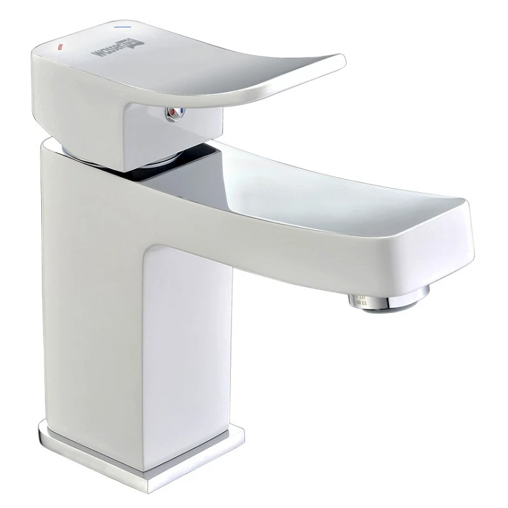 Смеситель для раковины Wasserkraft Aller 1063WHITE белый / хром