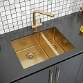 Смеситель для кухни Paulmark Dosse Do214418-BG золото