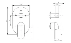 Душевая стойка Bravat Opal F6125183CP-A4-RUS хром