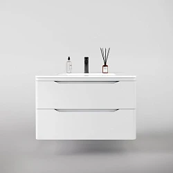 Тумба с раковиной Style Line Марелла 90 антискрейтч белый матовый
