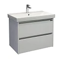 Тумба с раковиной Comforty Дублин 75 00004137103CF белая глянцевая