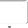 Зеркало BelBagno 90 SPC-MAR-900-600-LED-TCH с подсветкой