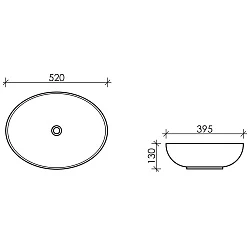 Раковина накладная Ceramica Nova Element CN6017 белая глянцевая