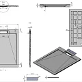 Душевой поддон Esbano Luxe 100х80 ESPLX 108B черный