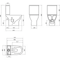 Унитаз-компакт BelBagno Lounge BB045CPR с бачком BB045/051T и крышкой-сиденьем BB045/051SC белый