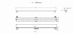 Душевой лоток Berges Super Slim 100 092155 золото глянец
