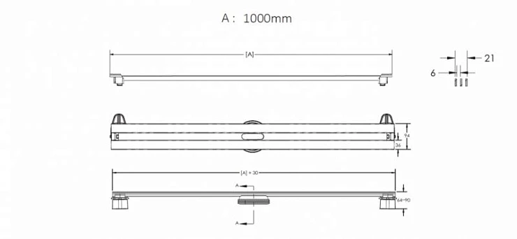Душевой лоток Berges Super Slim 100 091155 хром