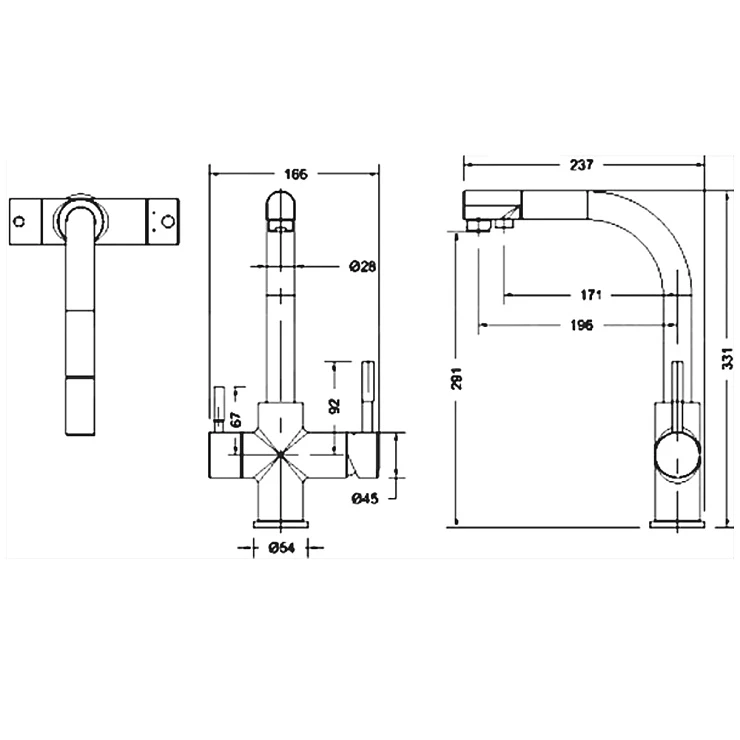 Смеситель для кухни Bravat Palace F729261CP-RUS хром