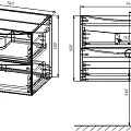 Тумба с раковиной Vincea Mia 75 белая глянцевая