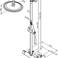 Душевая стойка Damixa Scandinavian Pure 936740300 черная матовая