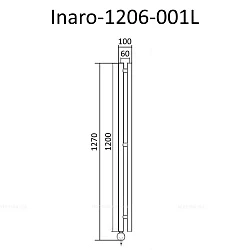 Полотенцесушитель электрический Маргроид Inaro Ferrum Р120*6 левый, черный матовый