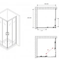 Душевой уголок ABBER Schwarzer Diamant 90х90см AG02090B5 профиль черный, стекло прозрачное