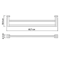 Полотенцедержатель Wasserkraft Lippe K-6540 хром