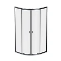 Душевой уголок AM.PM X-Joy 90x90см W88G-205-090BT профиль черный, стекло прозрачное