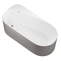 Акриловая ванна Allen Brau Priority 170x80 2.31001.21/PGM белый матовый, платиново-серый