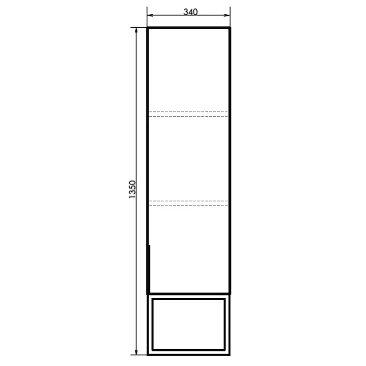 Шкаф-пенал Comforty Равенна Лофт 35см 00-00006913CF дуб темно коричневый