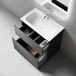 Тумба под раковину Sancos Folk Floor 80 FL80FGS напольная, Grey soft
