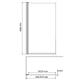 Шторка на ванну Wasserkraft Berkel 80x140см 48P01-80 профиль хром, стекло прозрачное