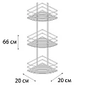 Полка угловая трехэтажная хром Fixsen FX-710-3