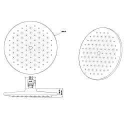 Верхний душ Bravat Built-in P70253BW-ENG черный матовый