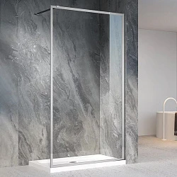 Душевая перегородка Veconi Korato KR-81 90см KR81-90-01-C5 профиль хром, стекло прозрачное