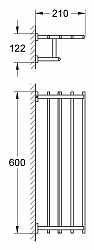 Полка Grohe Essentials Cube 40512001 для полотенец, хром