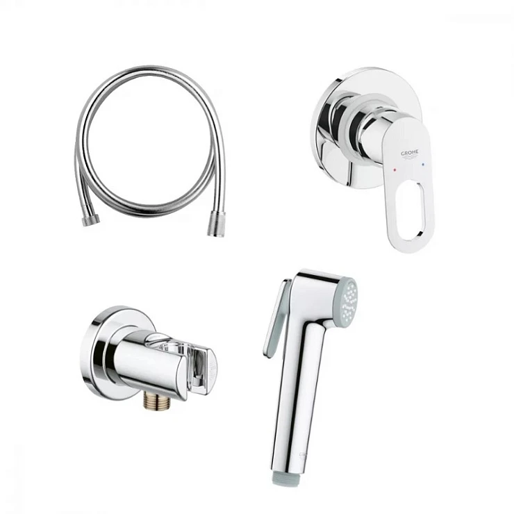 Гигиенический душ Grohe BauLoop 124895 со смесителем, хром