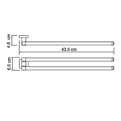 Полотенцедержатель Wasserkraft Lippe K-6531 хром