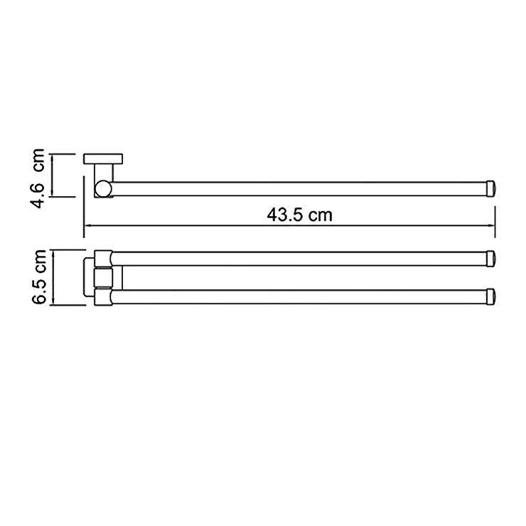 Полотенцедержатель Wasserkraft Lippe K-6531 хром
