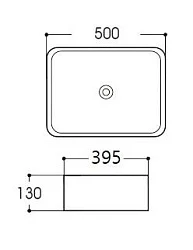 Раковина накладная Avimano Vision 1245023 серая матовая