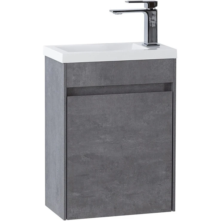 Тумба с раковиной BelBagno Pietra Mini 40 R цемент матовый