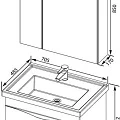 Мебель для ванной Aquanet Эвора 70 серый антрацит