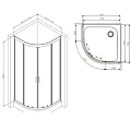 Душевой уголок AM.PM Gem 80x80см W90G-401-080BT профиль черный, стекло прозрачное